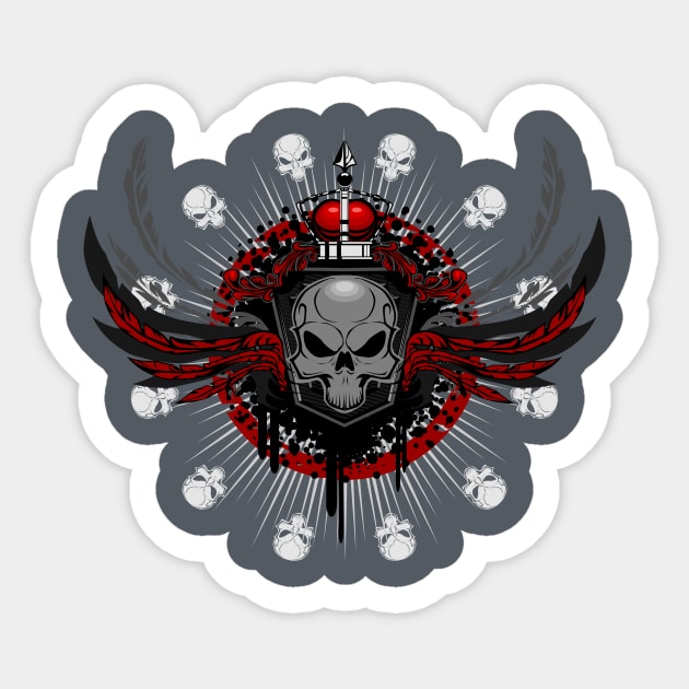 Amulet Skull Sticker by viSionDesign